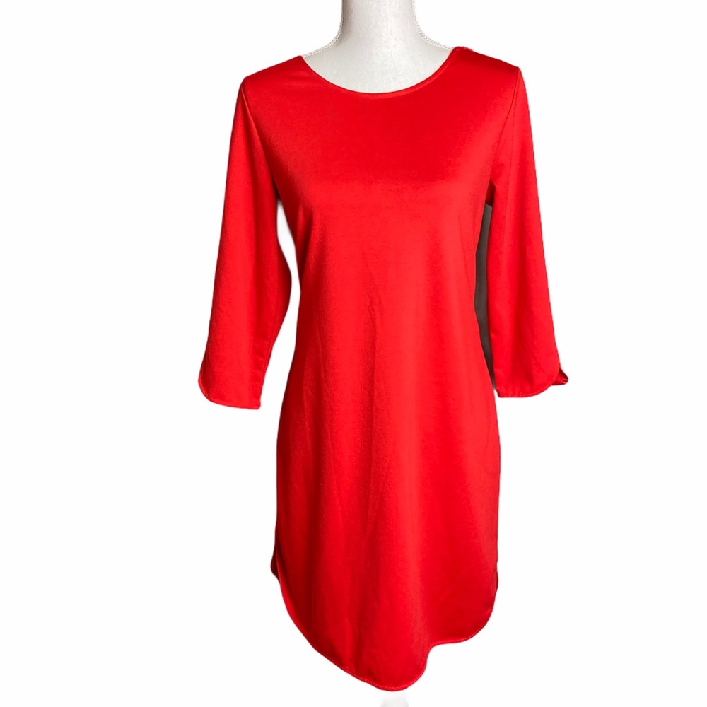 New York & company stretch red dress size M night out dress Date night d…